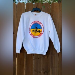 Vintage 90s Operation Dessert Storm sweatshirt size XL.